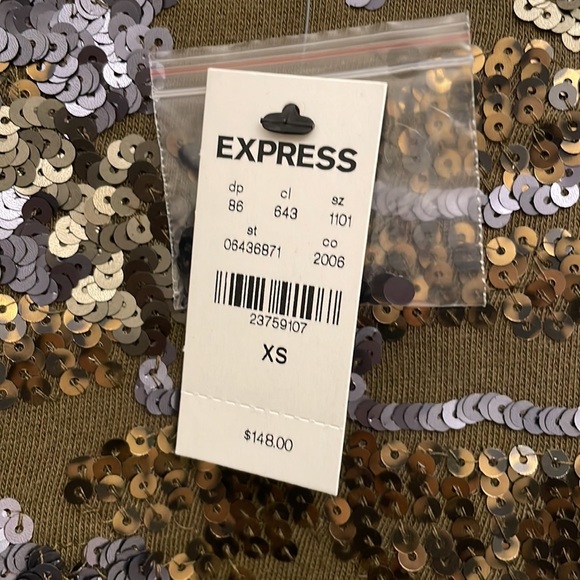 Express upscale sequin long sleeve sweatshirt - Picture 6 of 8